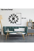 Salon ve Oturma Odası  Modern Metal Duvar Saati  60 cm  Sessiz Mekanizma