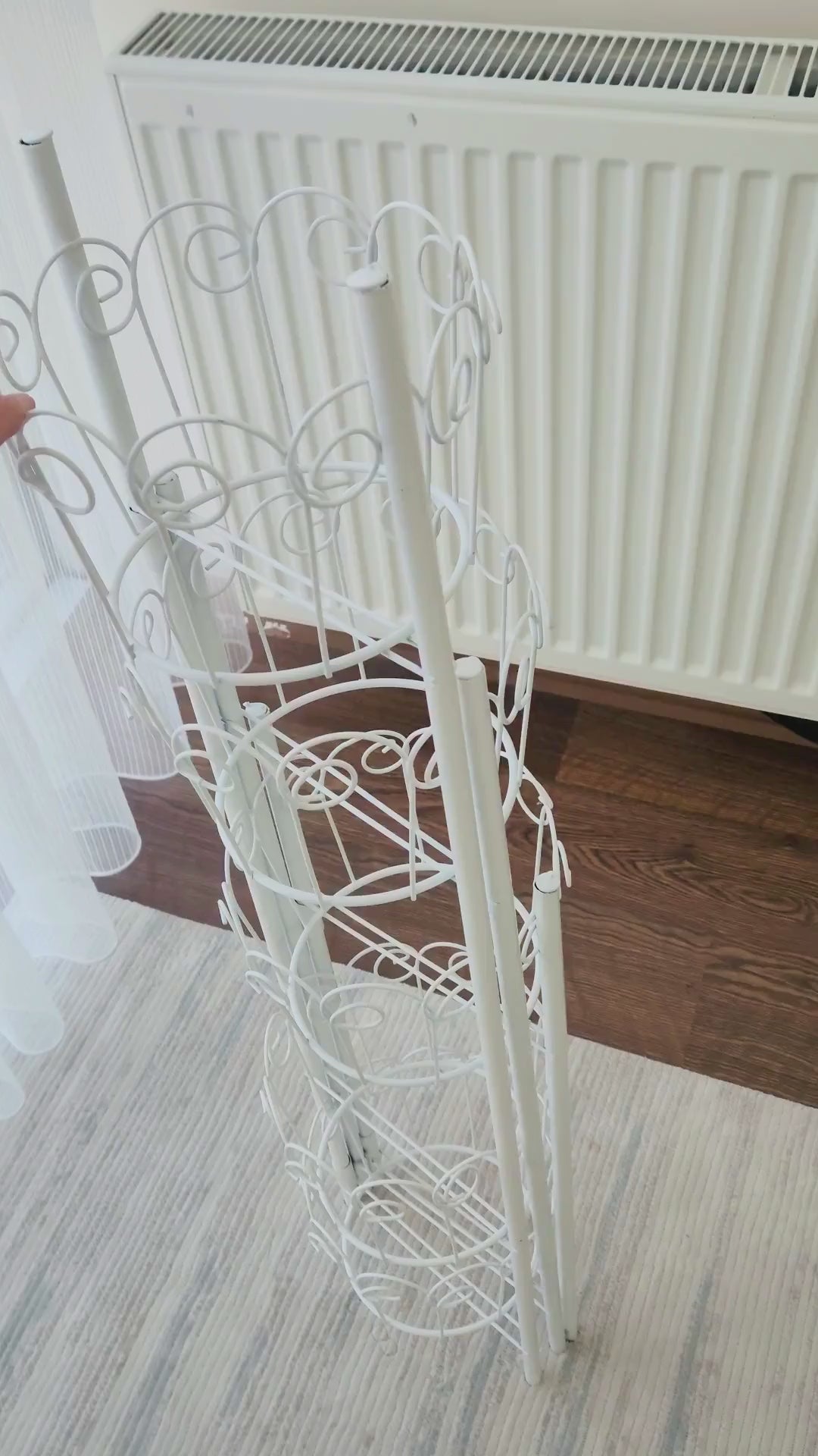 5 Gözlü Ferforje Metal Çiçeklik - Balkon , İç ve Dış Mekan Saksılık Bitki Standı